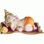 Lord Ganesha sleeping